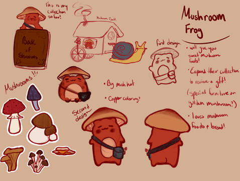 Frog Island Character Concept (Mushroom Frog)